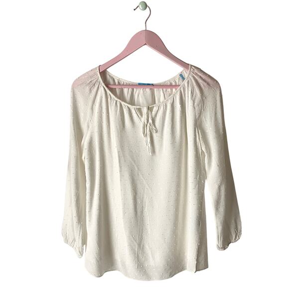 J. McLaughlin White Blouse - Picture 1 of 5